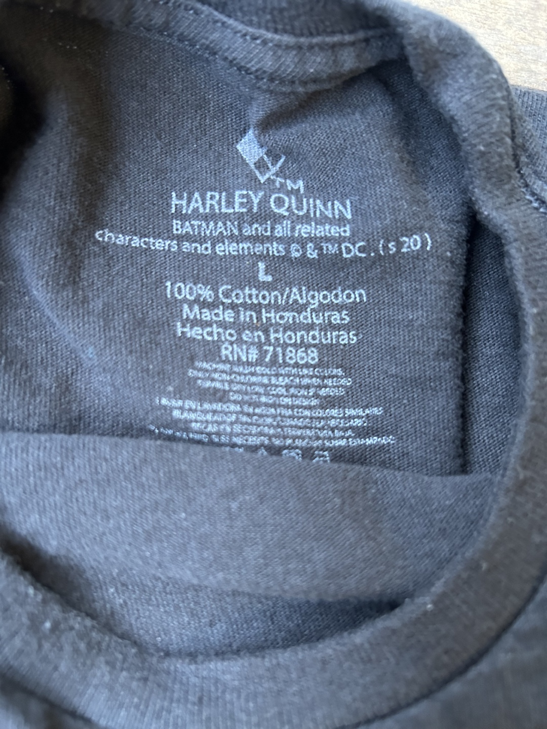 Harley Quinn Black T-Shirt - Size L - photo 2