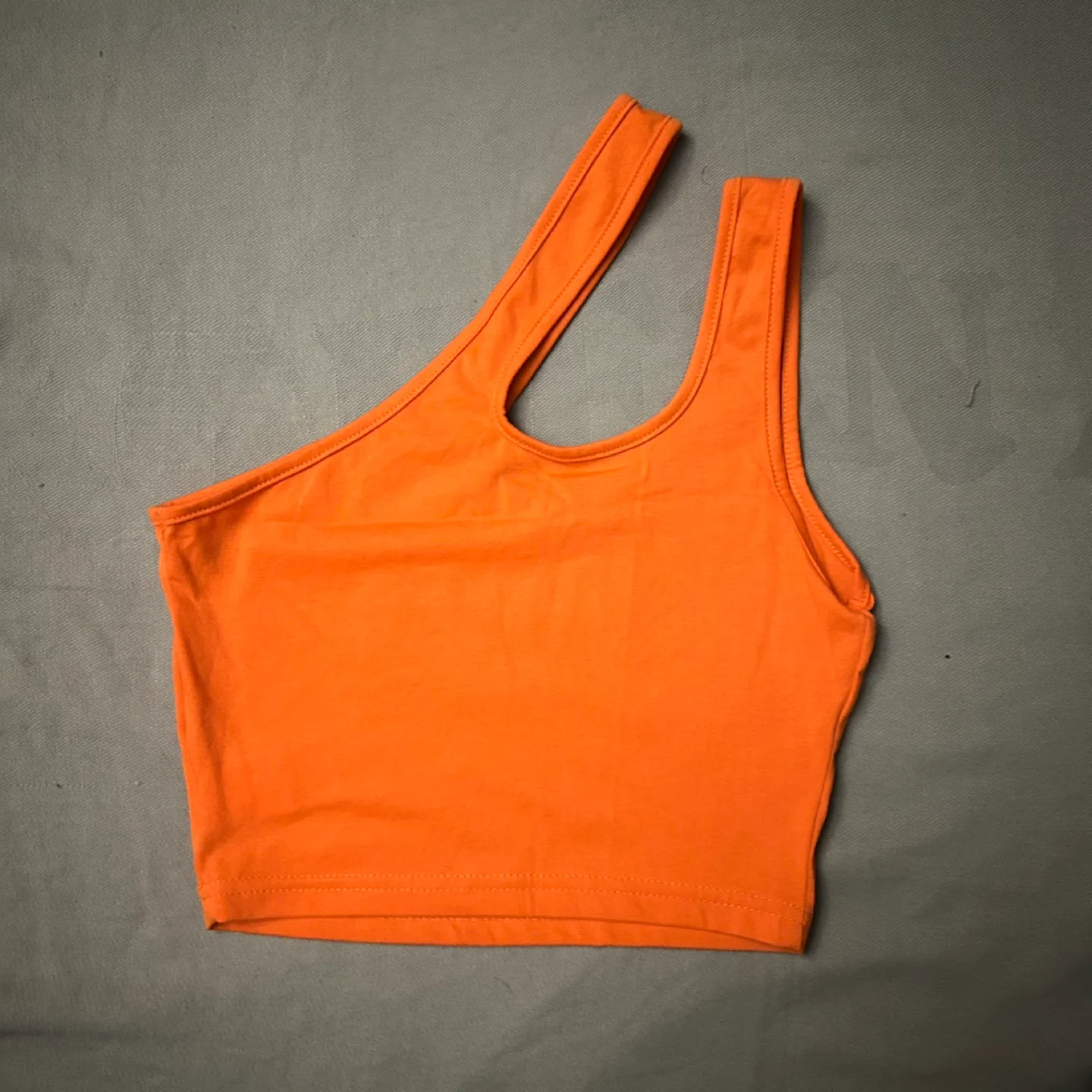 Shein Orange One Shoulder Tank Top image indicator(2)