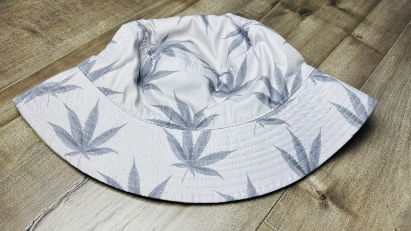 Good Supply Cannabis Leaf Print Reversible Bucket Hat image indicator(3)
