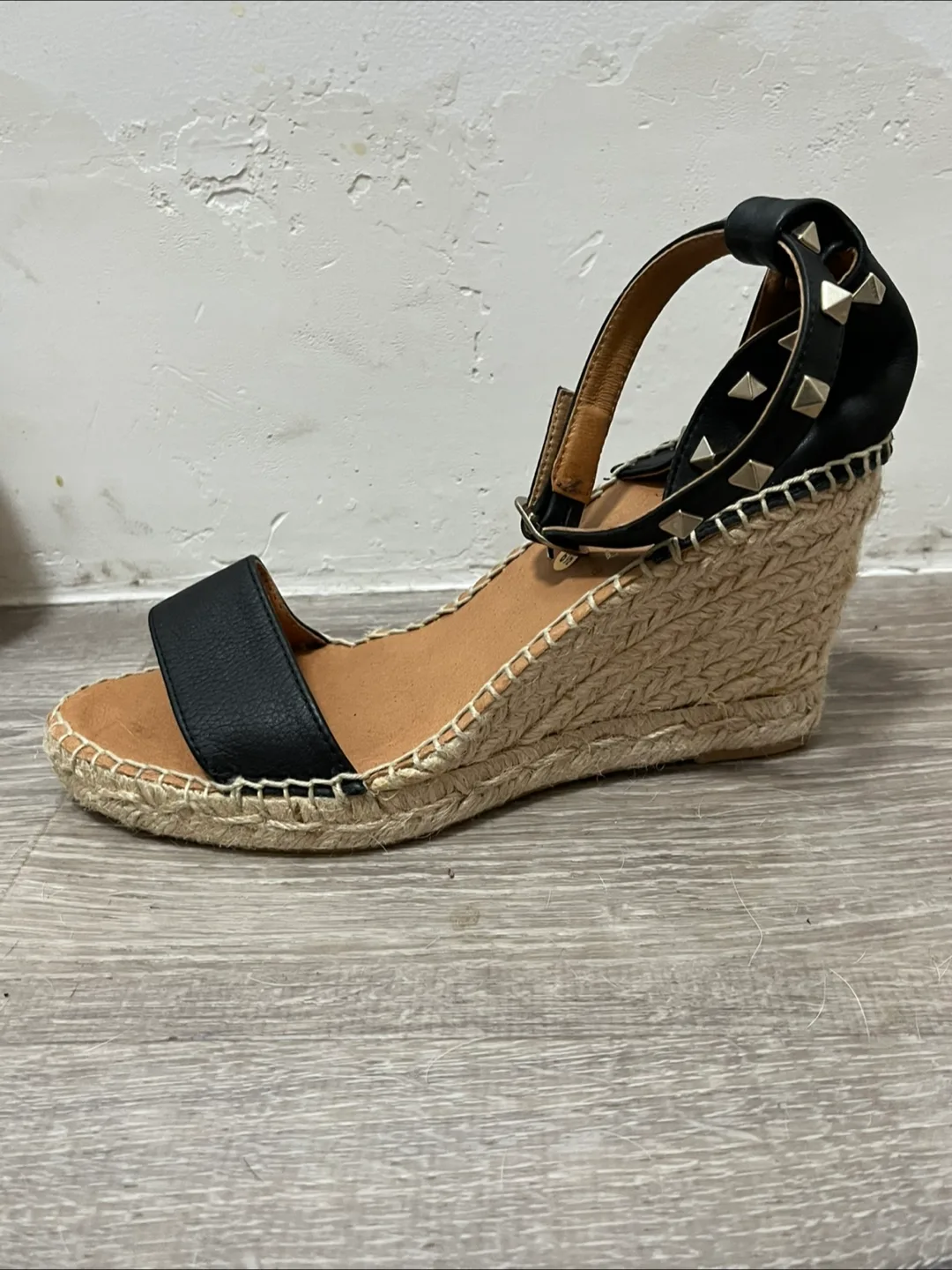 Maypol black  Espadrille Wedge Sandals thumbnail