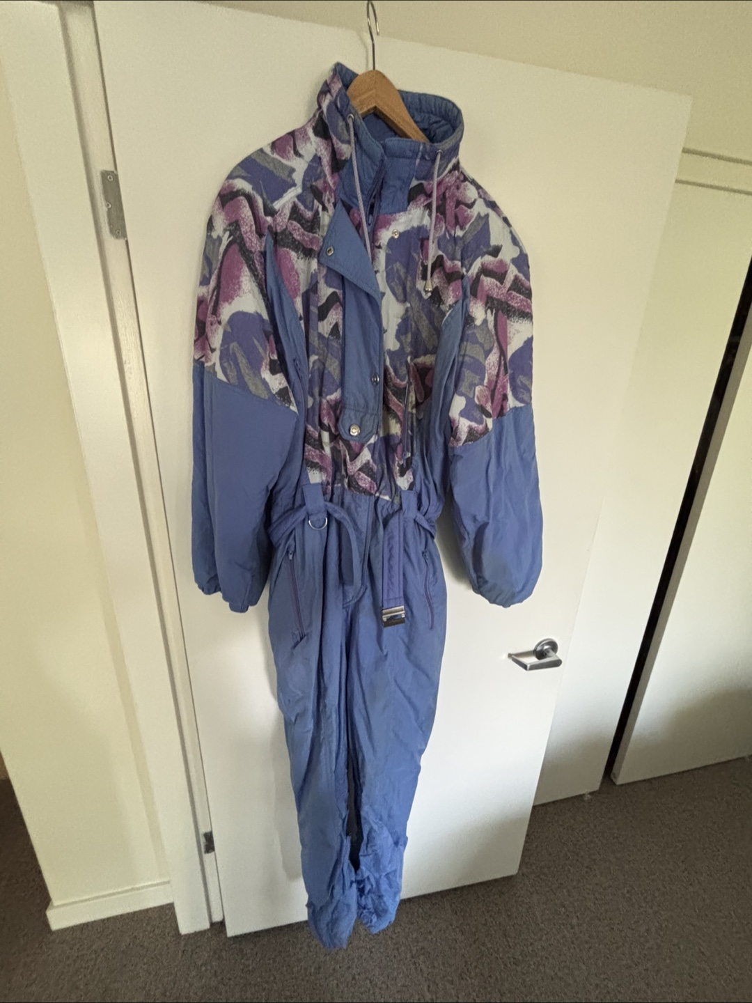 Vintage Blue and Purple Ski Suit - photo 3