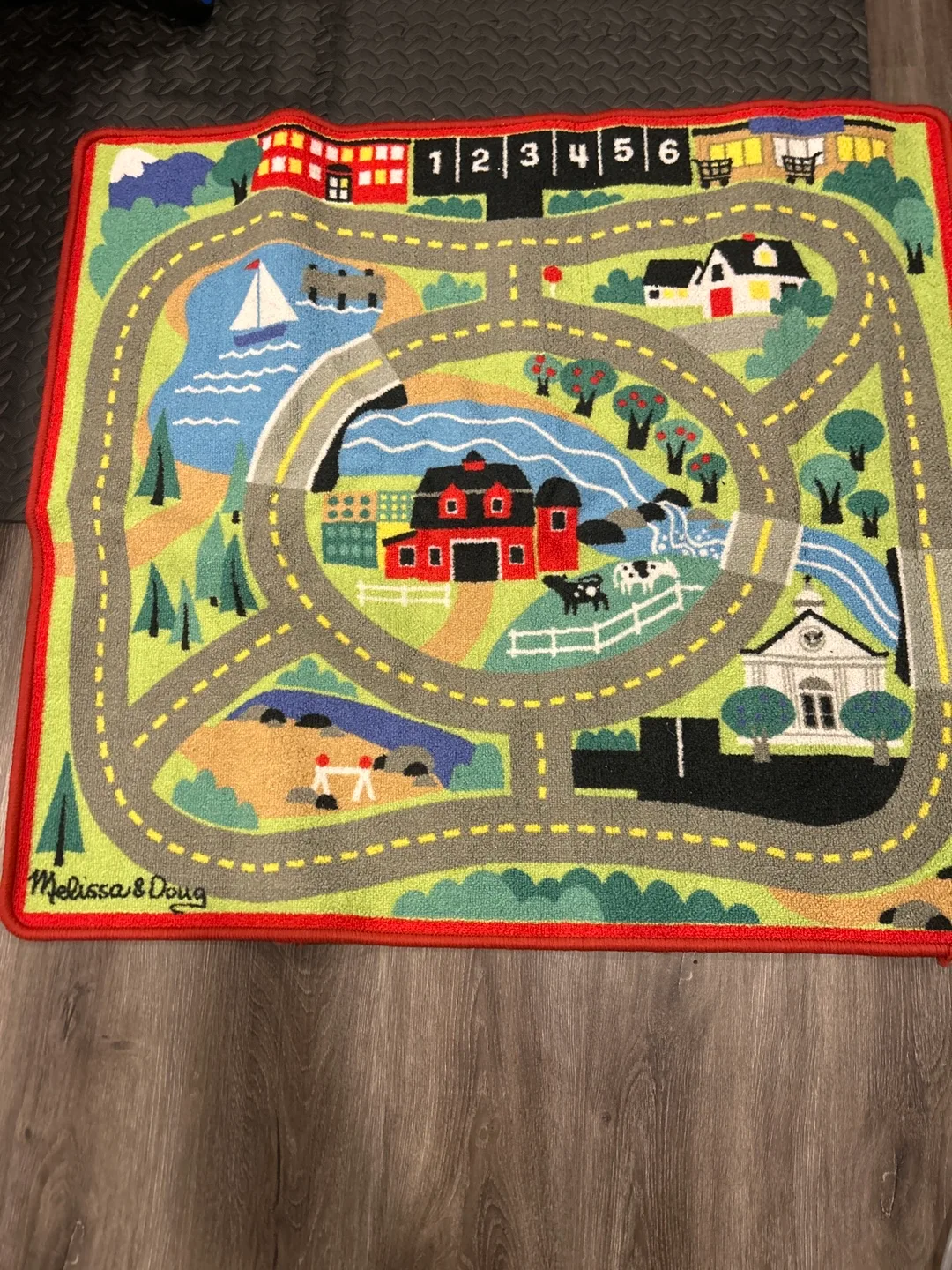 Melissa & Doug Round the Town Road Rug thumbnail