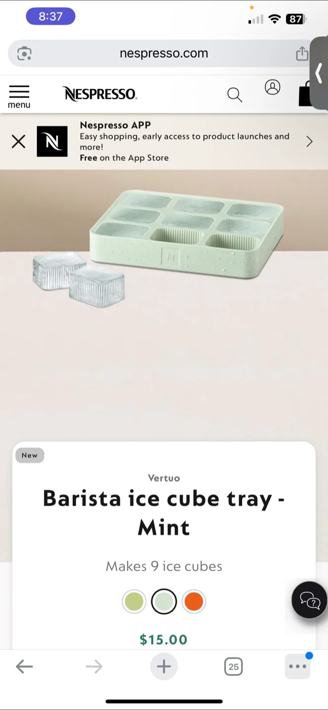 Nespresso Barista Ice Tray - Brand New thumbnail