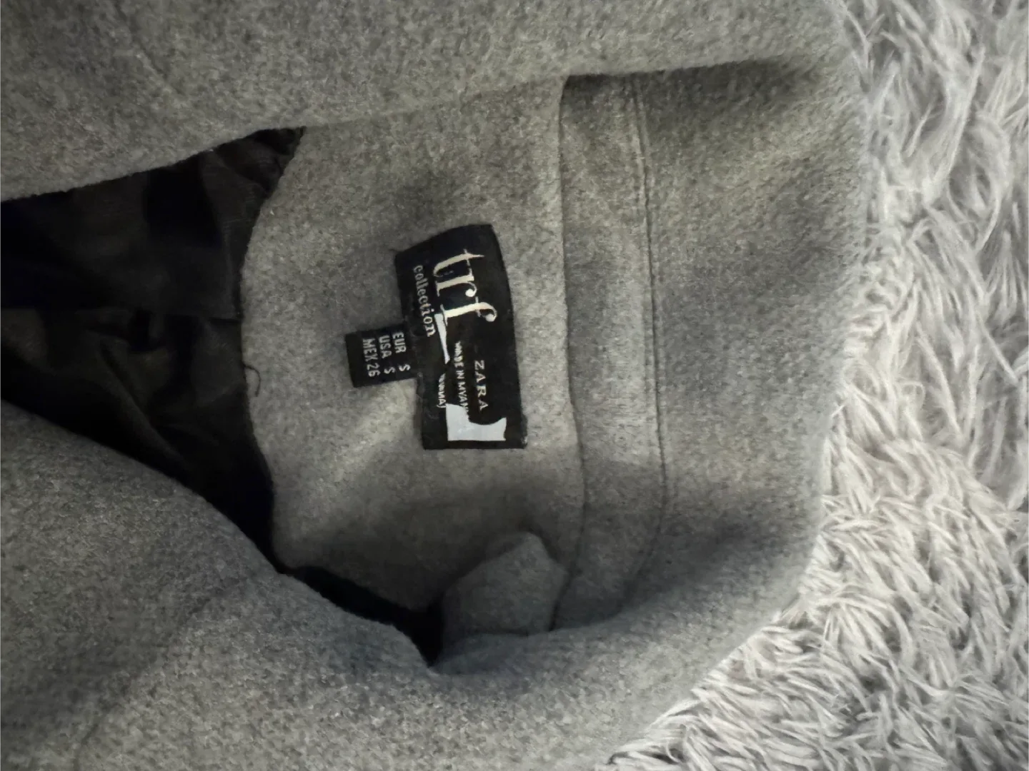 Zara TRF Collection Grey Coat - Size S image indicator(2)