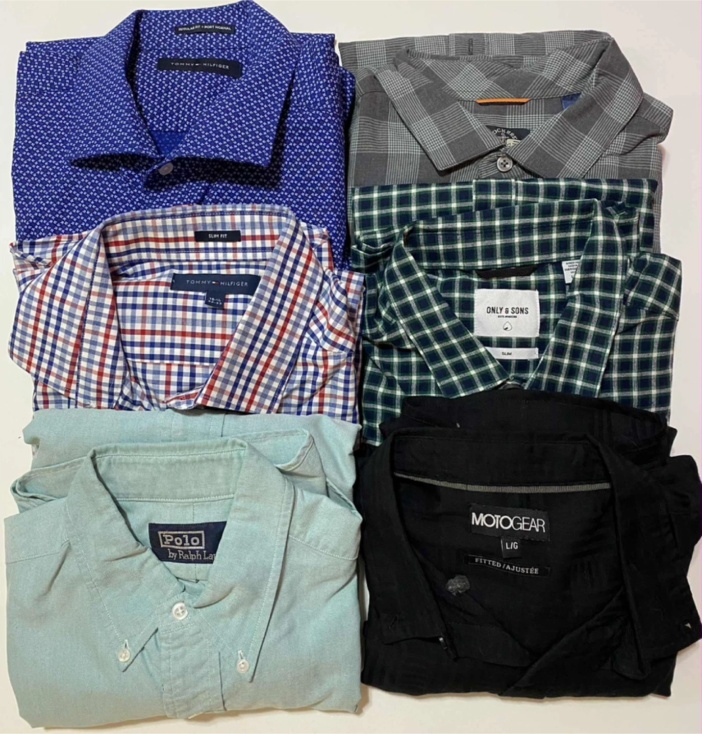 Mixed Lot of Men's Shirts: Tommy Hilfiger, Polo, More!