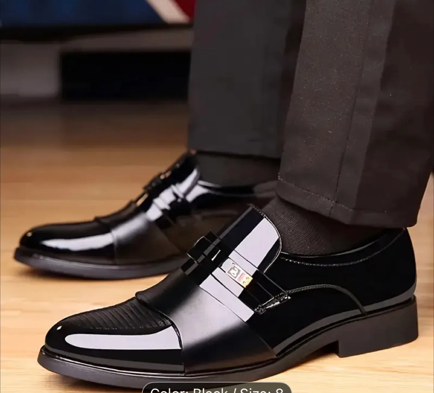 Black Dress Shoes, Size 41 thumbnail