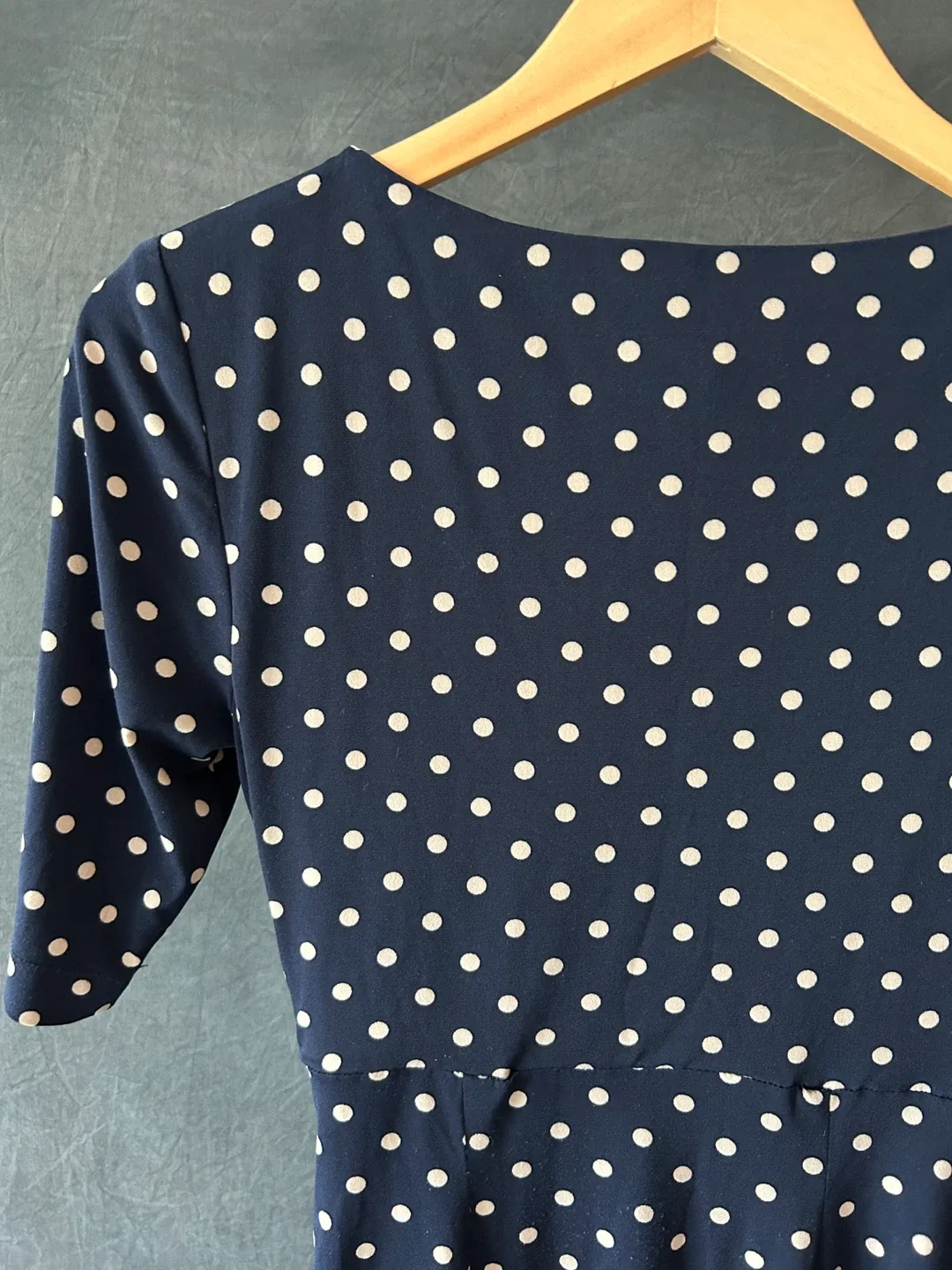 Connected Apparel Navy Polka Dot Dress - Size 6 image indicator(3)