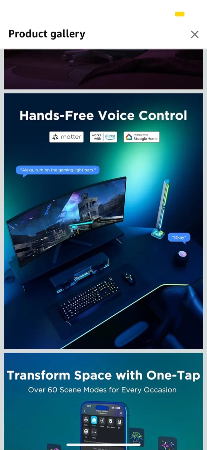 🥕 Govee Gaming Light Bars Pro - Smart RGBIC Lights image indicator(6)