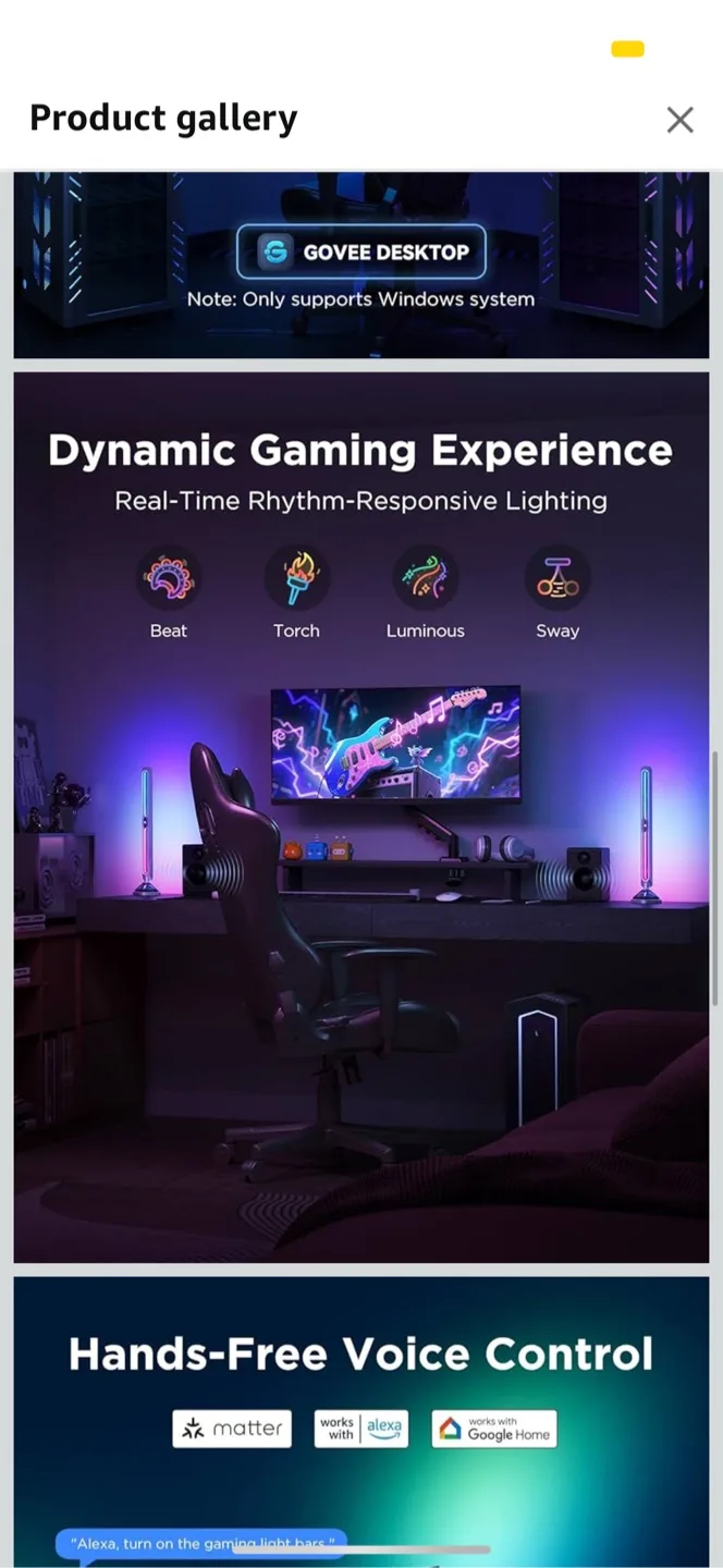 🥕 Govee Gaming Light Bars Pro - Smart RGBIC Lights image indicator(5)