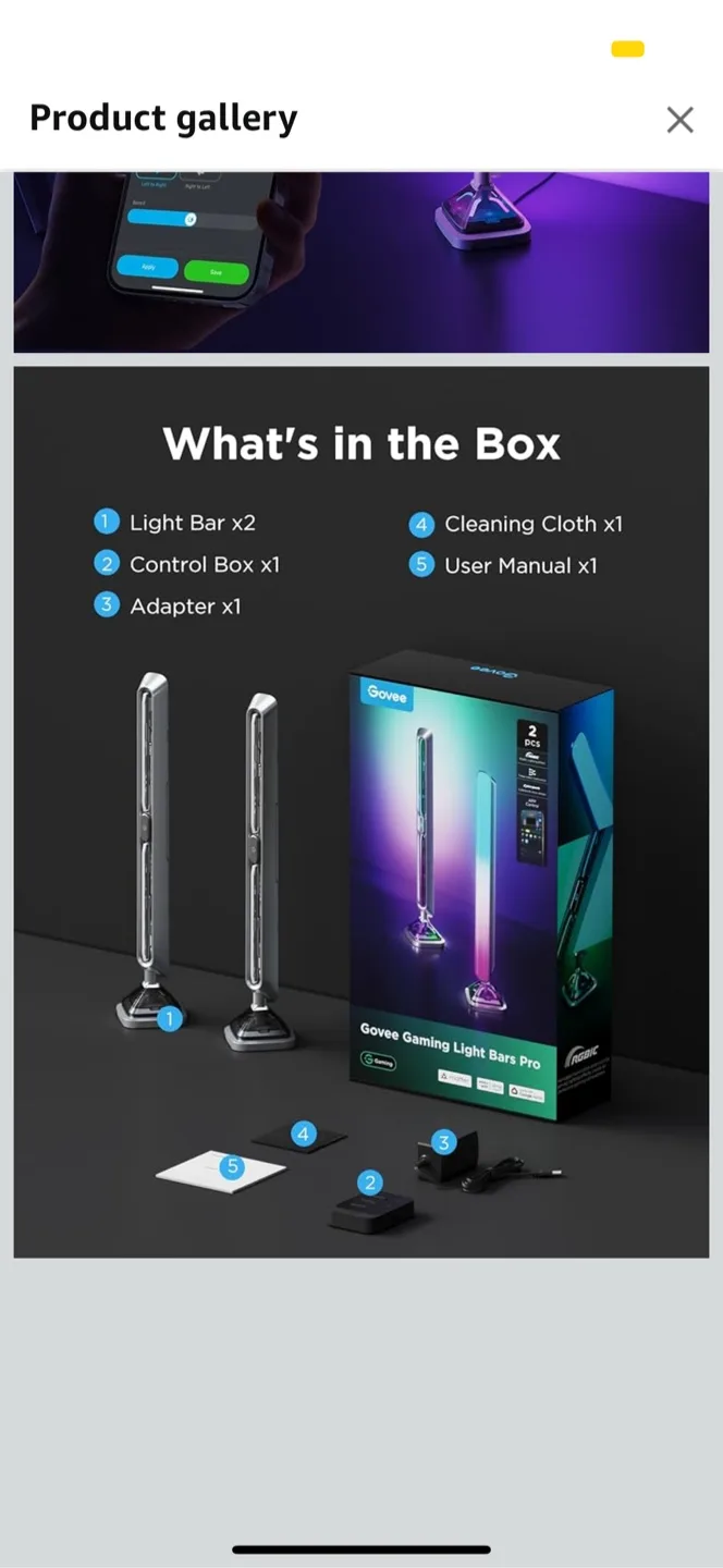 🥕 Govee Gaming Light Bars Pro - Smart RGBIC Lights image indicator(9)