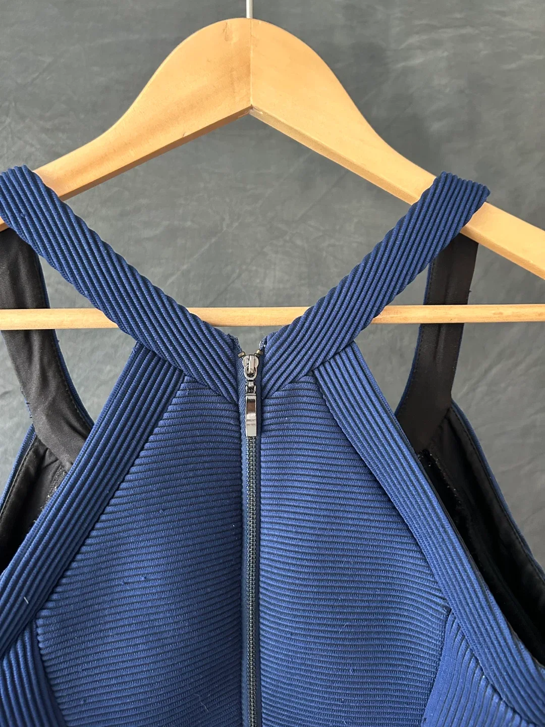 Guess Blue Ribbed Bodycon Dress - Size 0 image indicator(5)