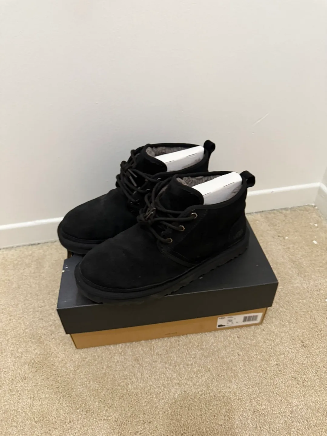 UGG Black Suede Chukka Boots - Size 12