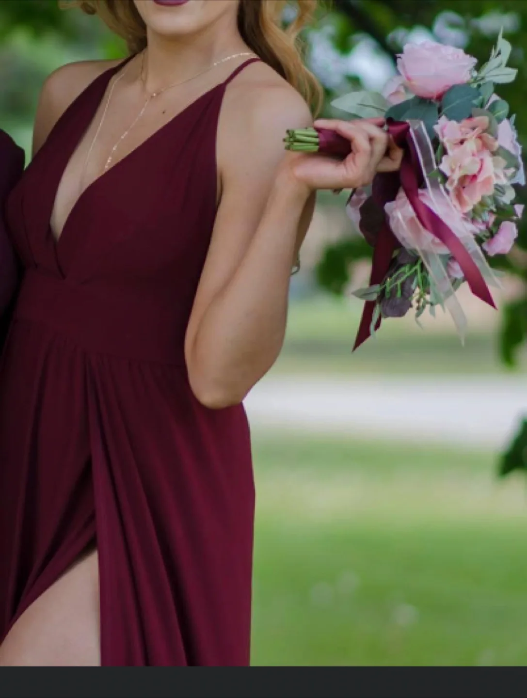 Burgundy Maxi Dress thumbnail