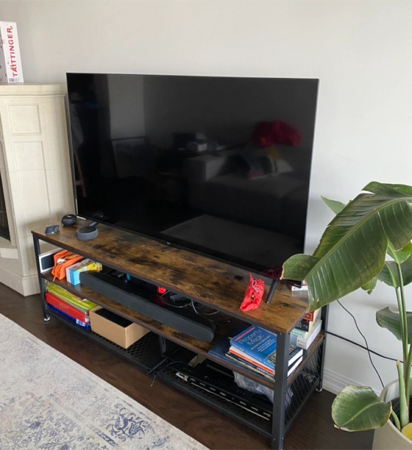 VASAGLE TV Stand, Rustic Brown ULTV50BX - photo 2