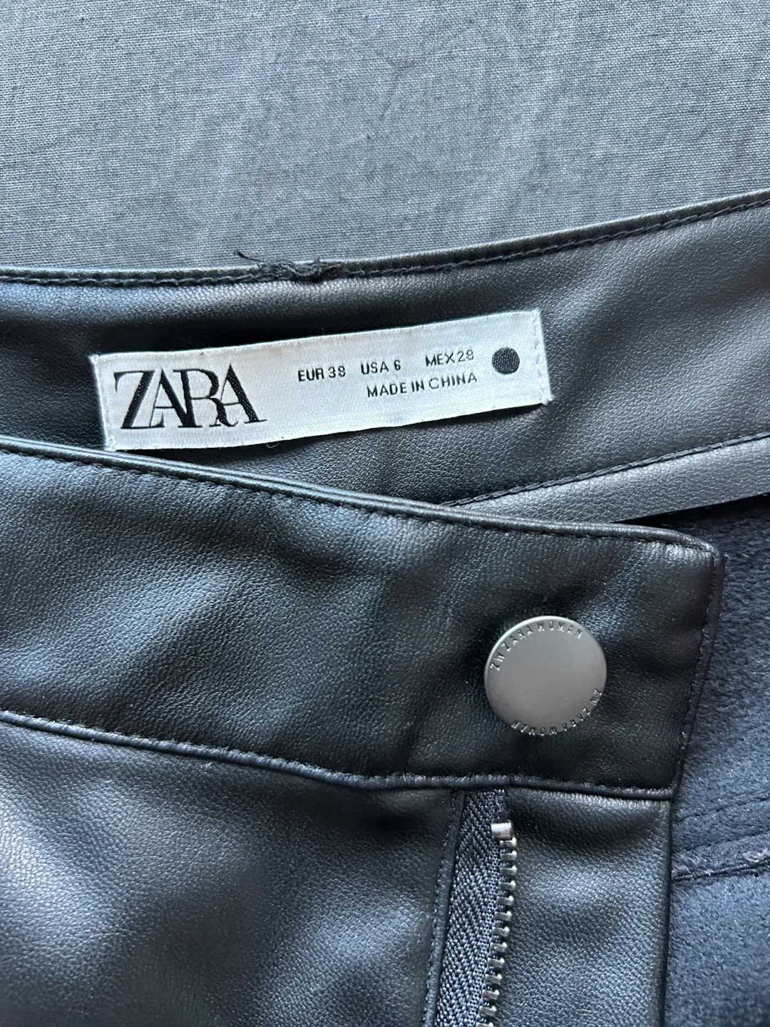Zara Vegan Leather Pants - Size 6 thumbnail
