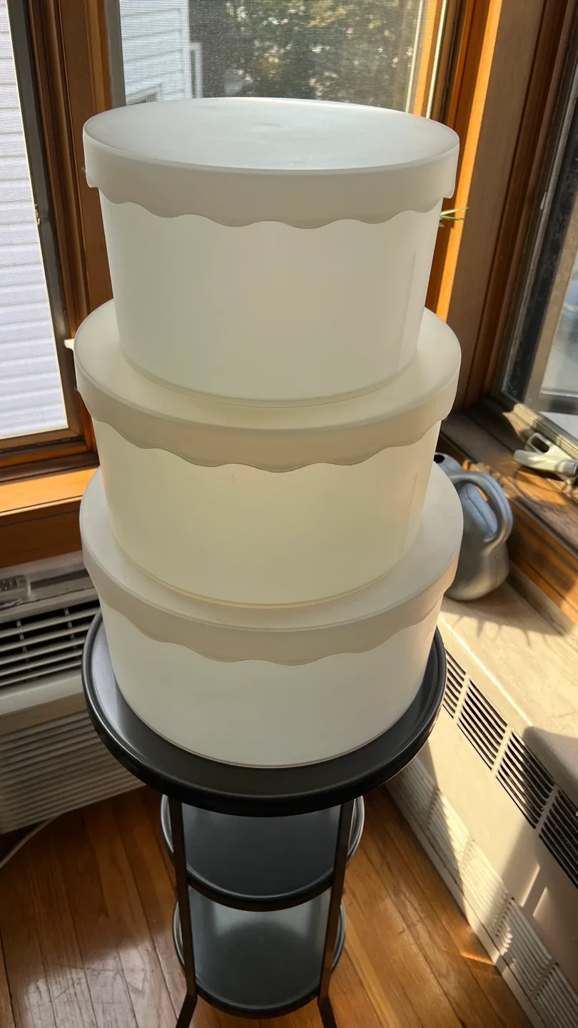 Vintage Nesting Hat Box Style Plastic Storage Bins image indicator(2)