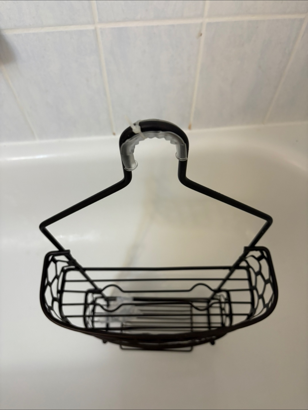 Brown Metal Over-the-Shower Caddy
