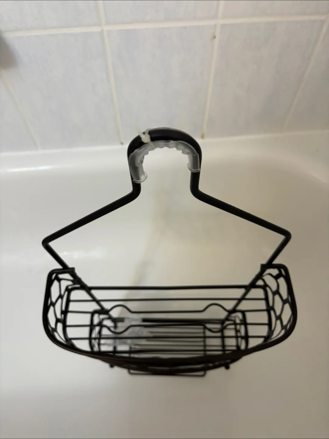Brown Metal Over-the-Shower Caddy thumbnail