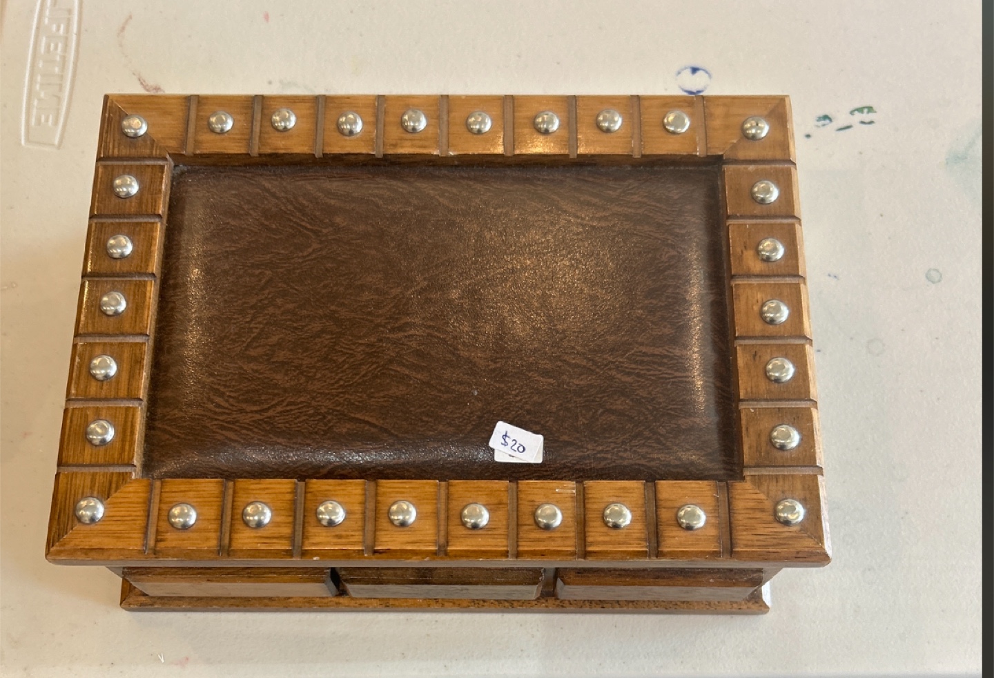 Wooden & Leather Jewelry Box