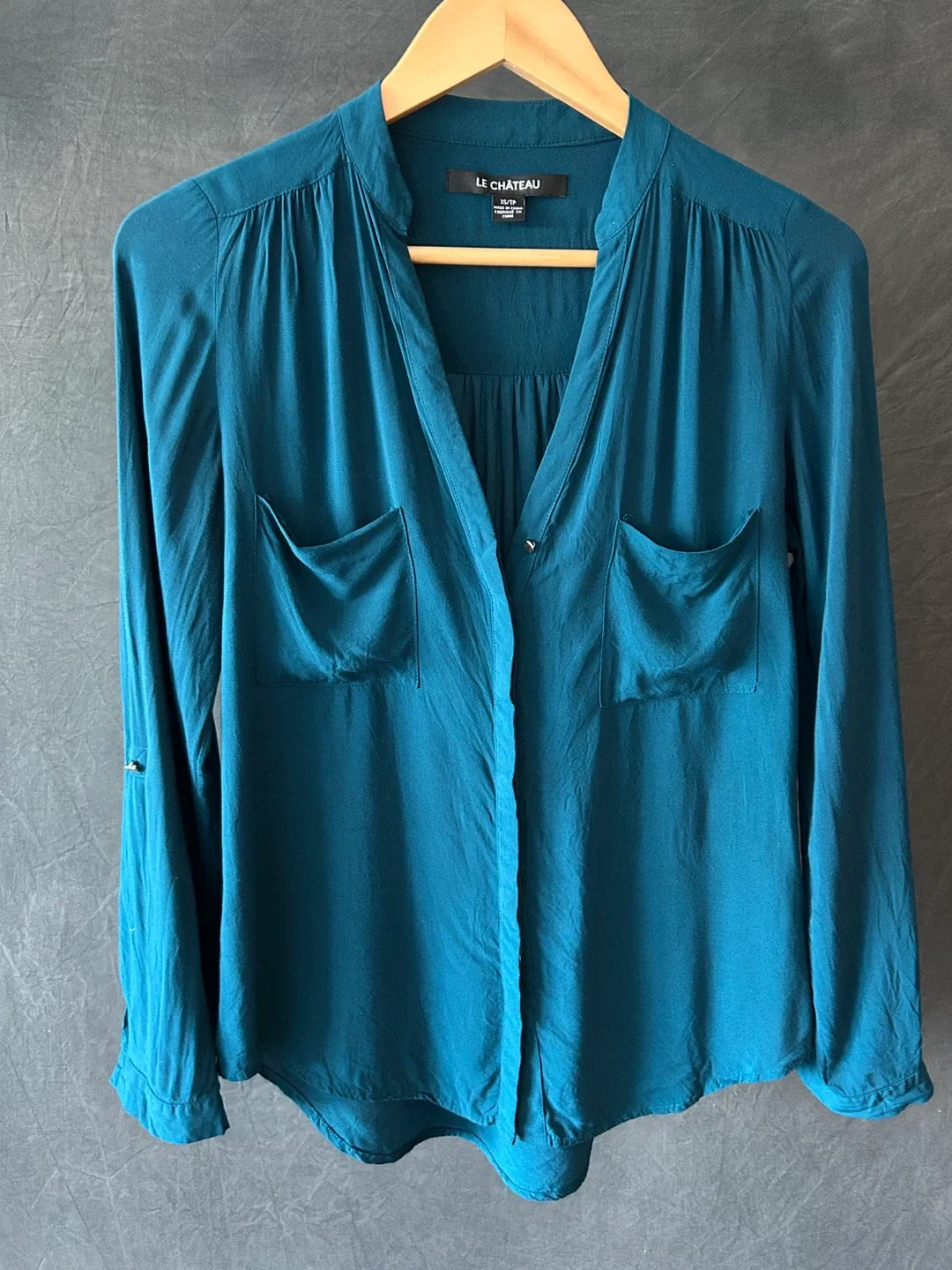 Le Chateau Teal Blouse - Size XS image indicator(2)