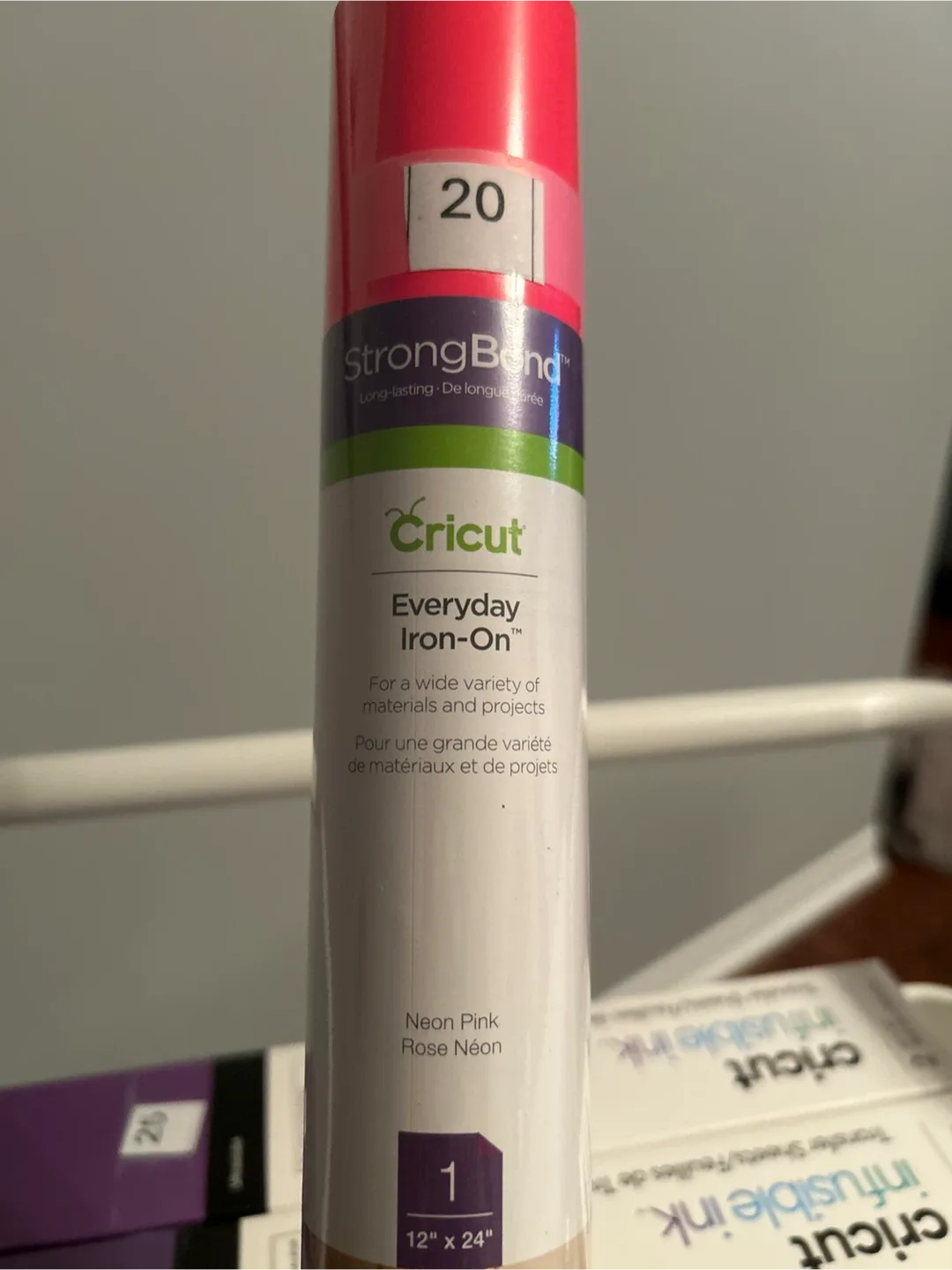 Cricut Everyday Iron-On - Neon Pink, 12" x 24" thumbnail