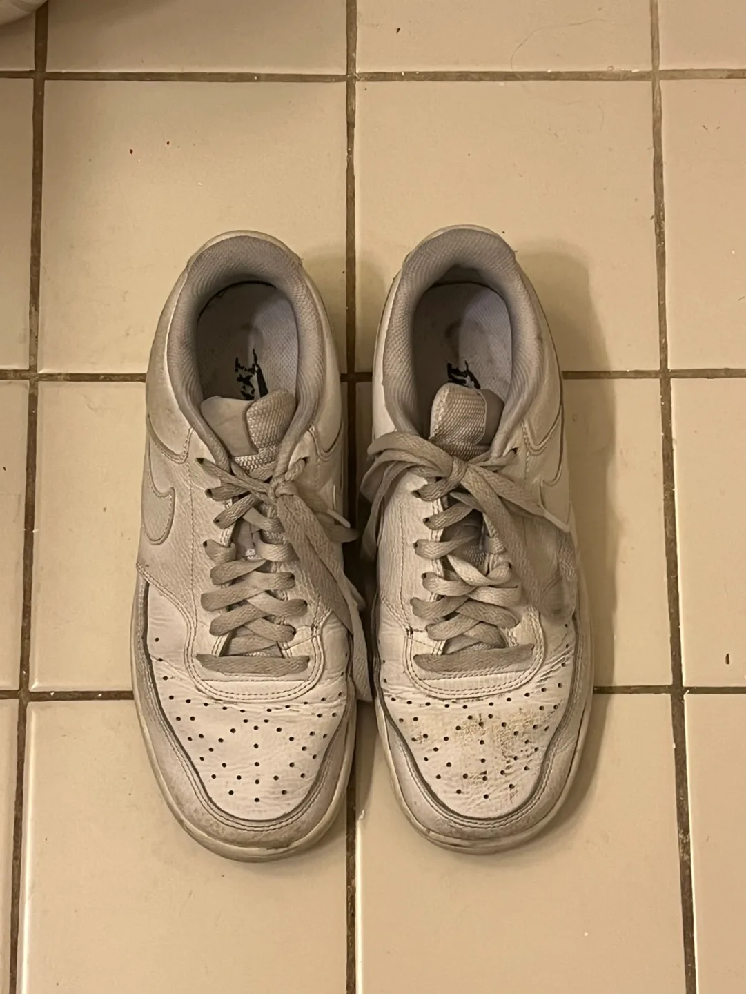 Nike Court Vision Low White Sneakers womens 9.5 vegan leather image indicator(3)