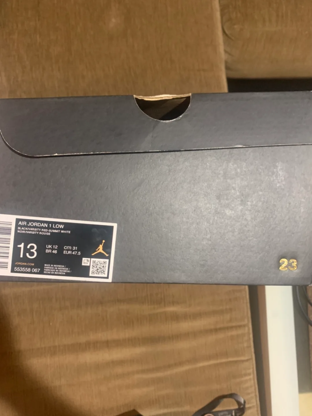 Air Jordan 1 Low Black/Varsity Red - Size 13 image indicator(3)