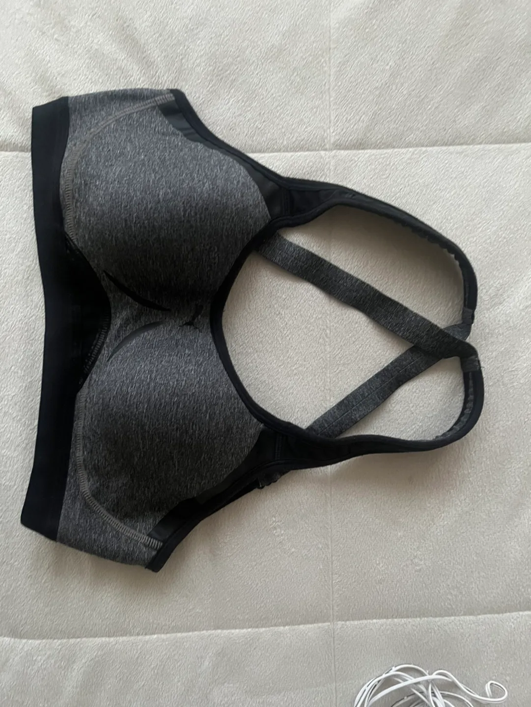 Gray Puma Pwrshape XS black and gray sweat wicking Sports Bra image indicator(2)