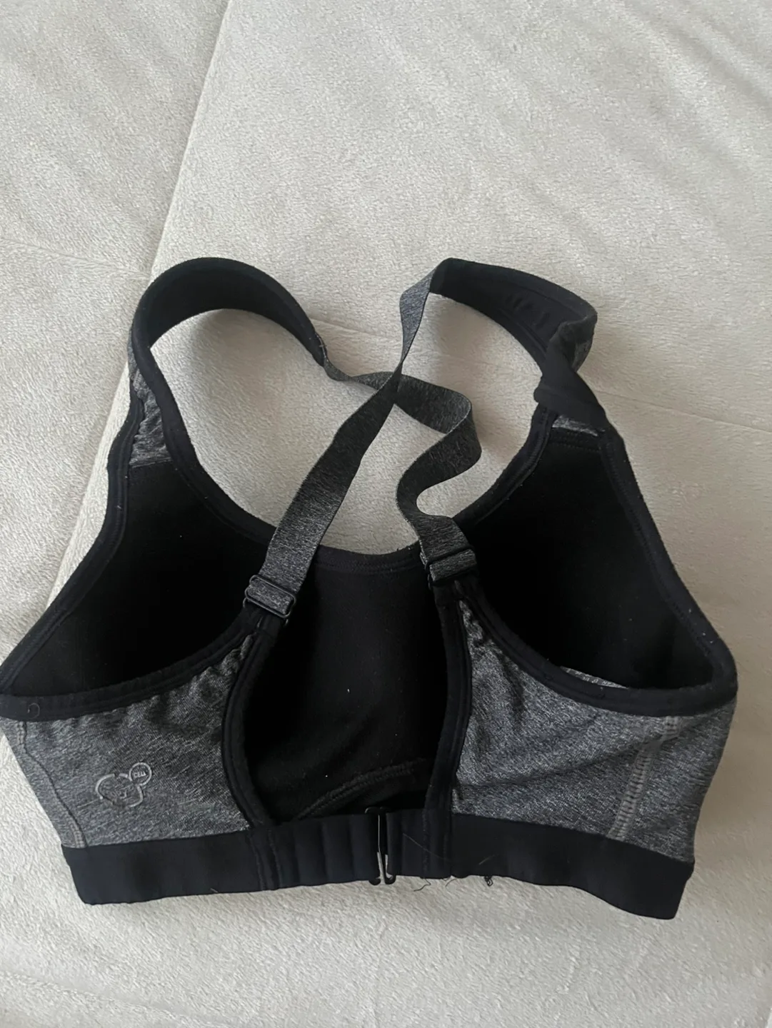 Gray Puma Pwrshape XS black and gray sweat wicking Sports Bra image indicator(4)