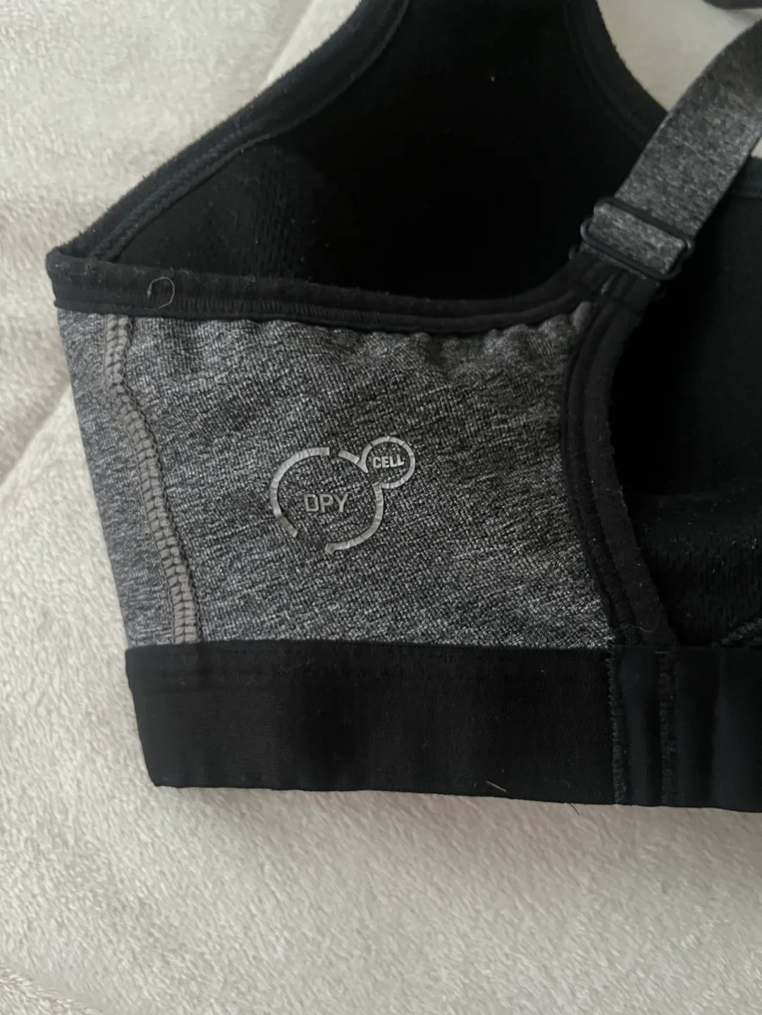 Gray Puma Pwrshape XS black and gray sweat wicking Sports Bra image indicator(3)