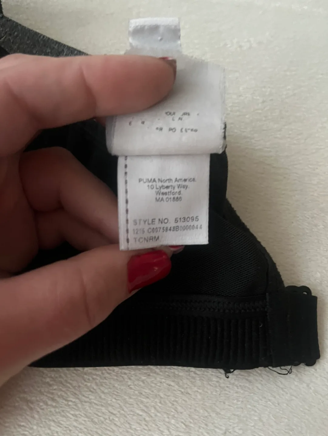 Gray Puma Pwrshape XS black and gray sweat wicking Sports Bra image indicator(8)