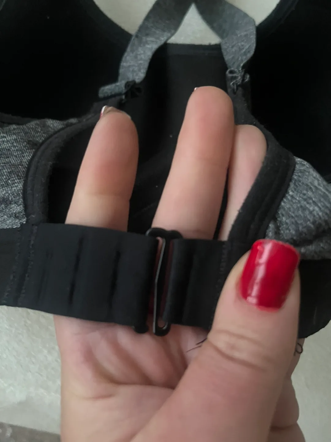 Gray Puma Pwrshape XS black and gray sweat wicking Sports Bra image indicator(7)