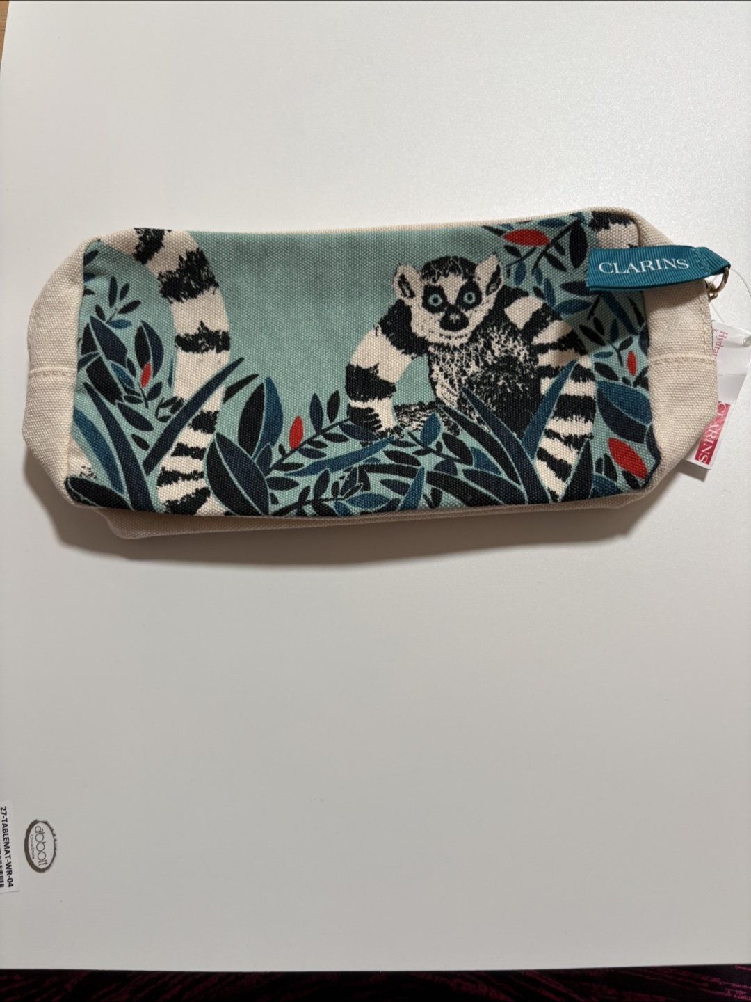 The ring-tailed lemur small zippered case