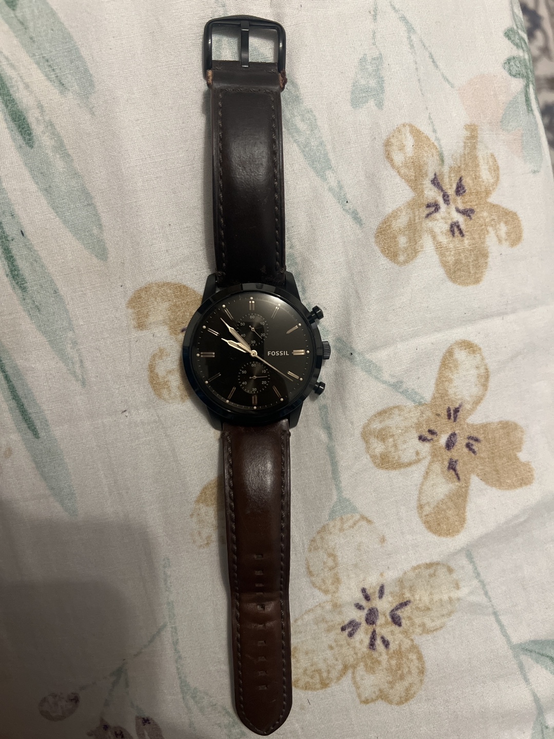 Fossil Men's Chronograph Brown Leather Watch - photo 2