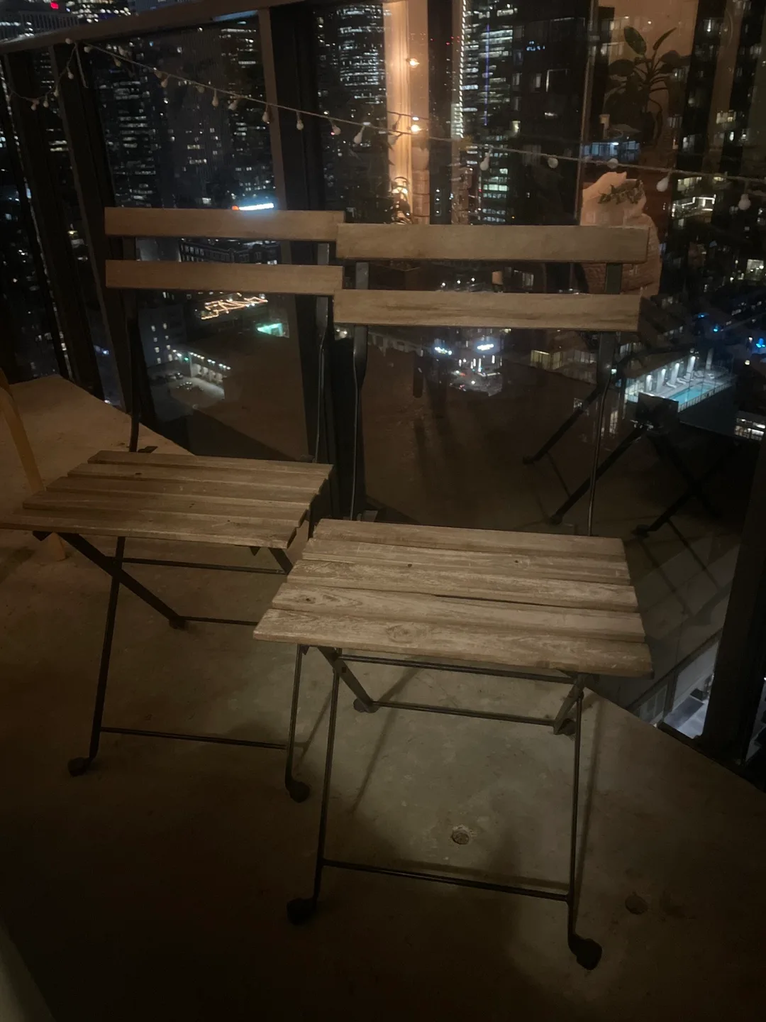 Folding bistro chairs - set of 2 thumbnail