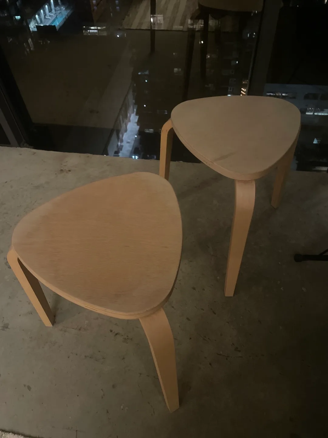 Wooden Triangle Side Table thumbnail