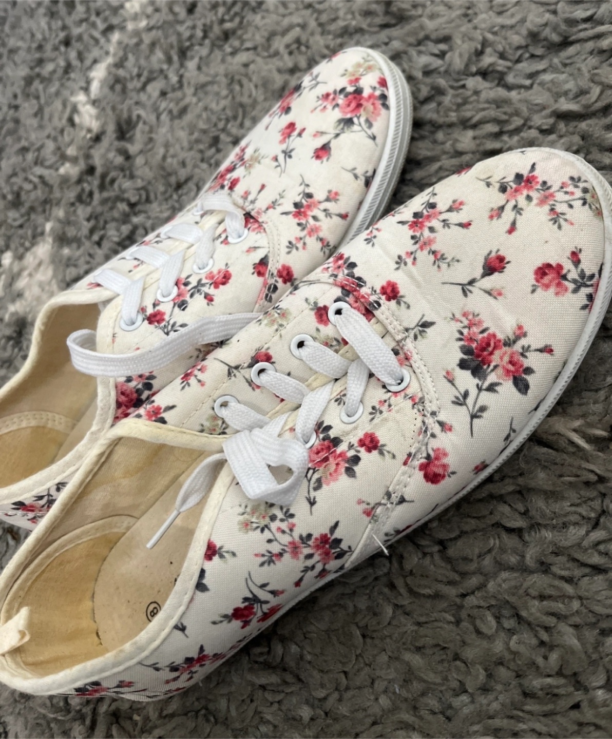 Ardene Floral Print Sneakers - Size 8 - photo 2