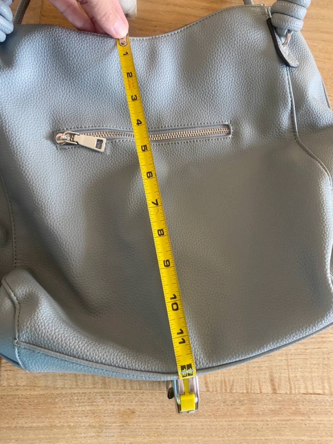 Vegan Leather Hobo Bag - Light Blue - photo 4