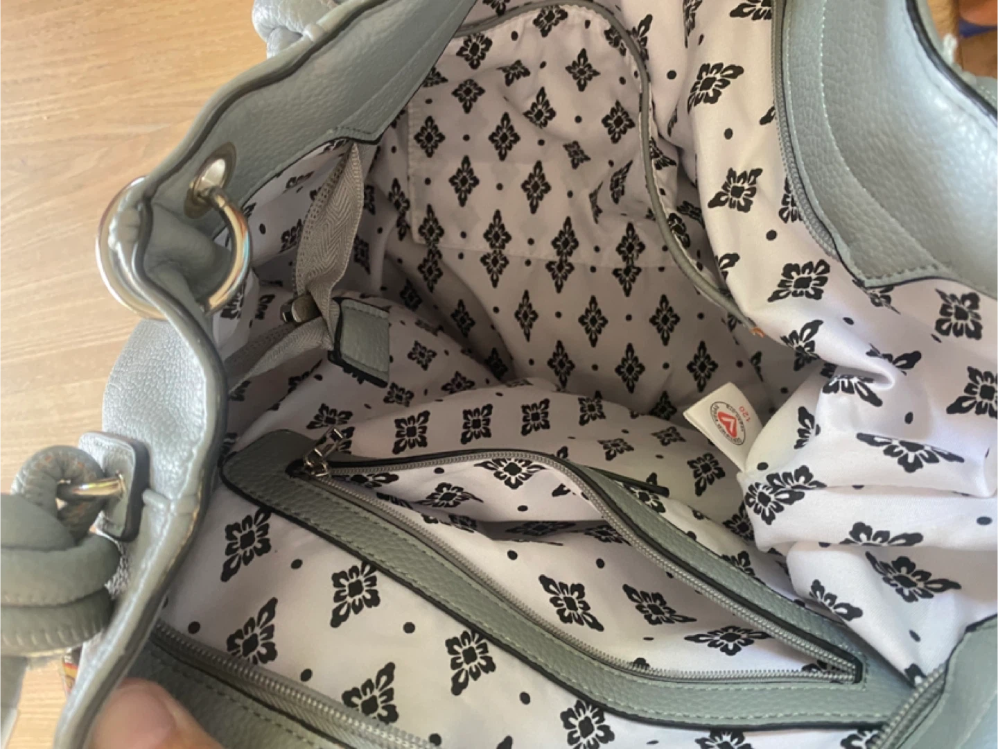 Vegan Leather Hobo Bag - Light Blue - photo 2