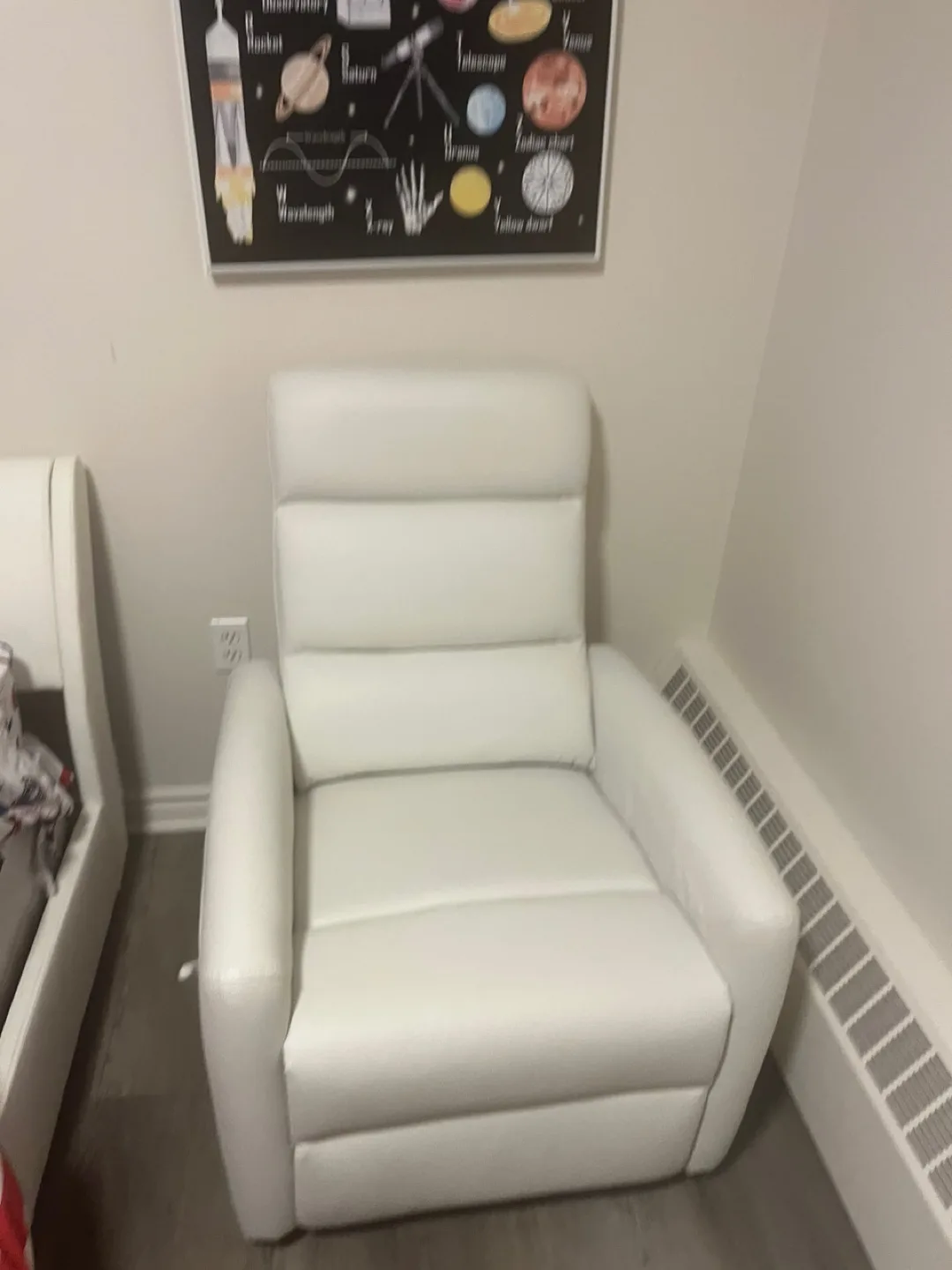 White Leather Recliner Chair