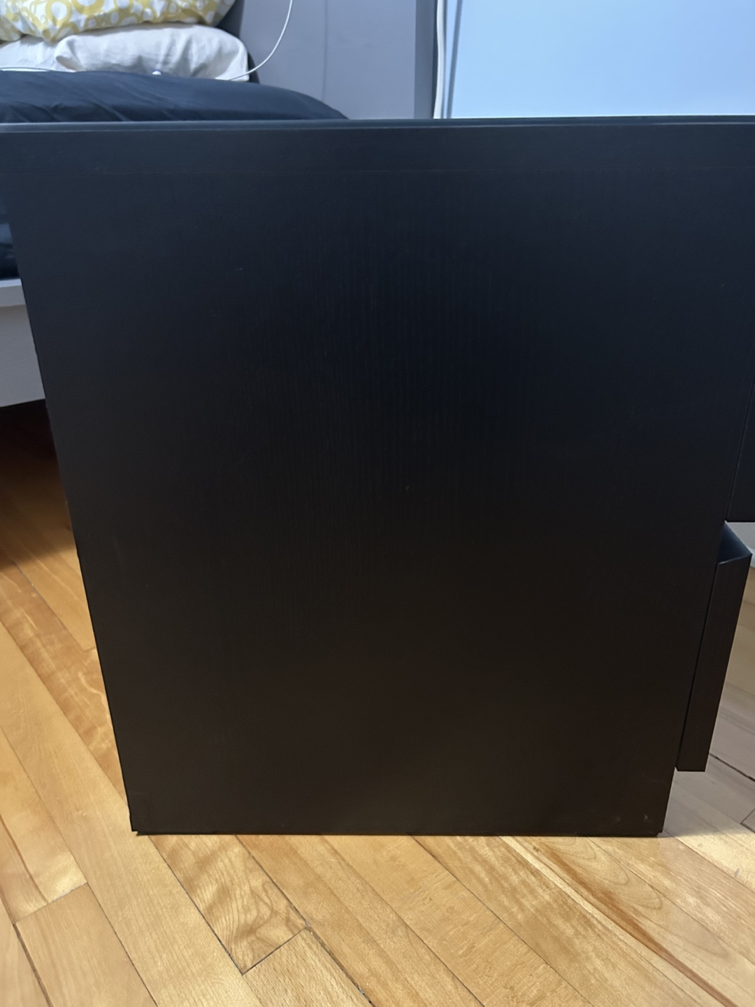 Black 2-Drawer Nightstand - photo 3