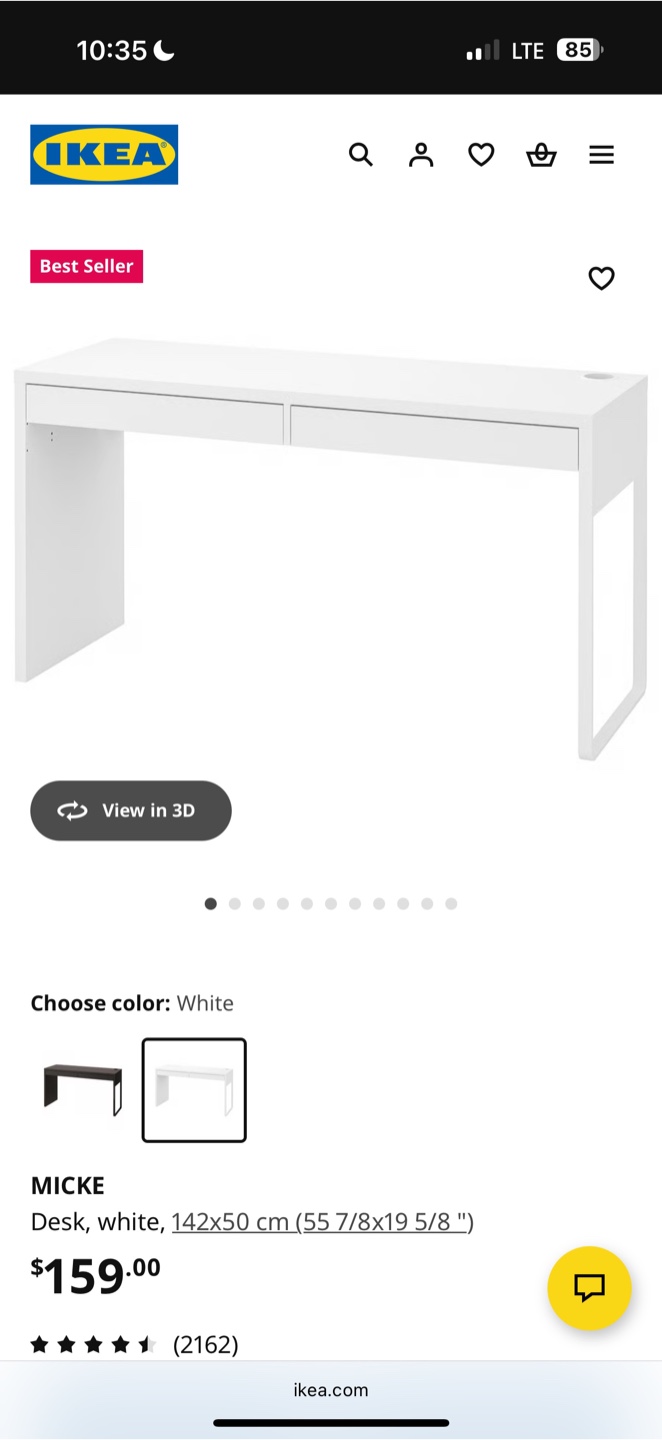IKEA MICKE Desk - White - photo 2