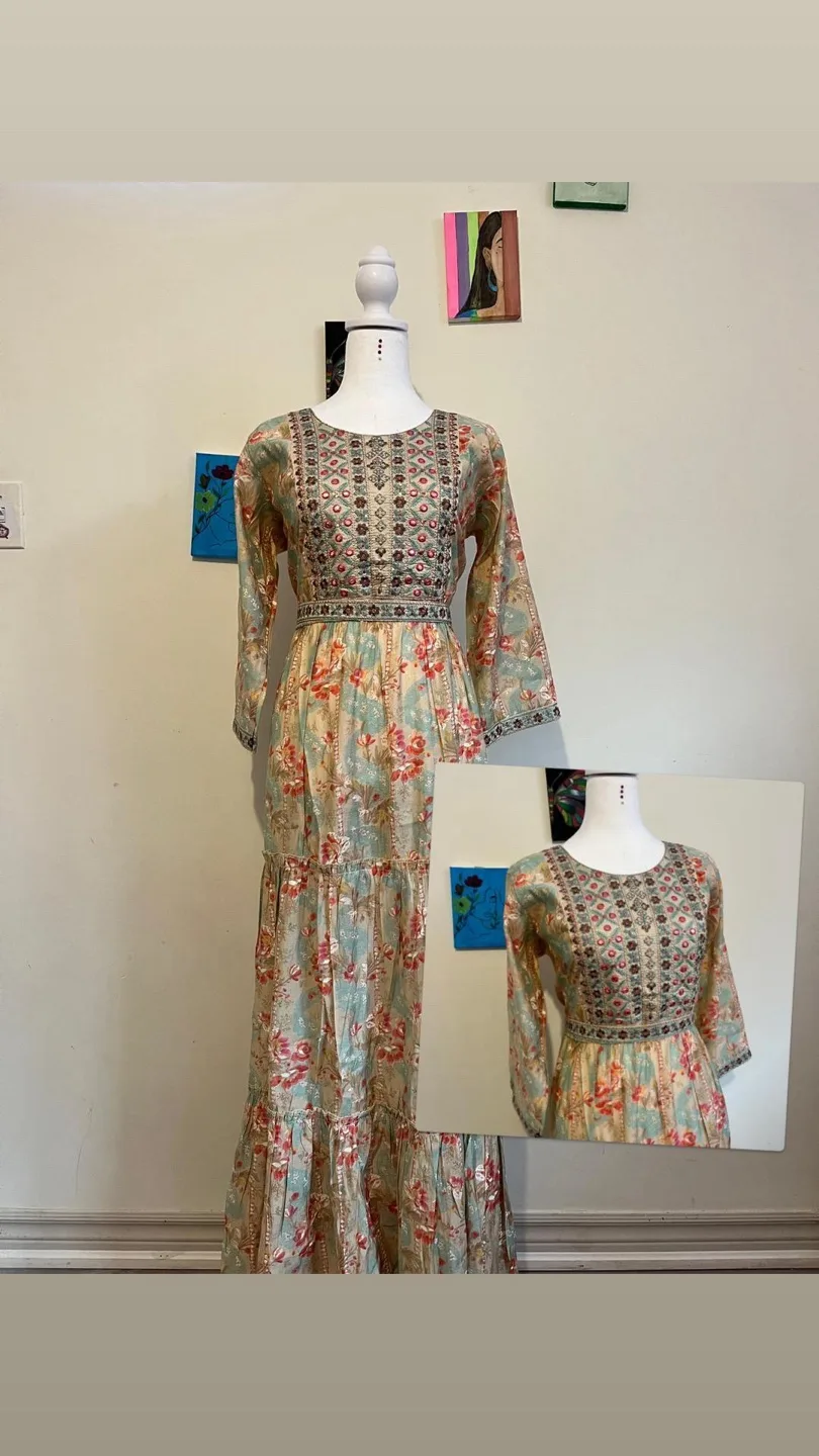 Long Indian Ethnic frocks image indicator(5)