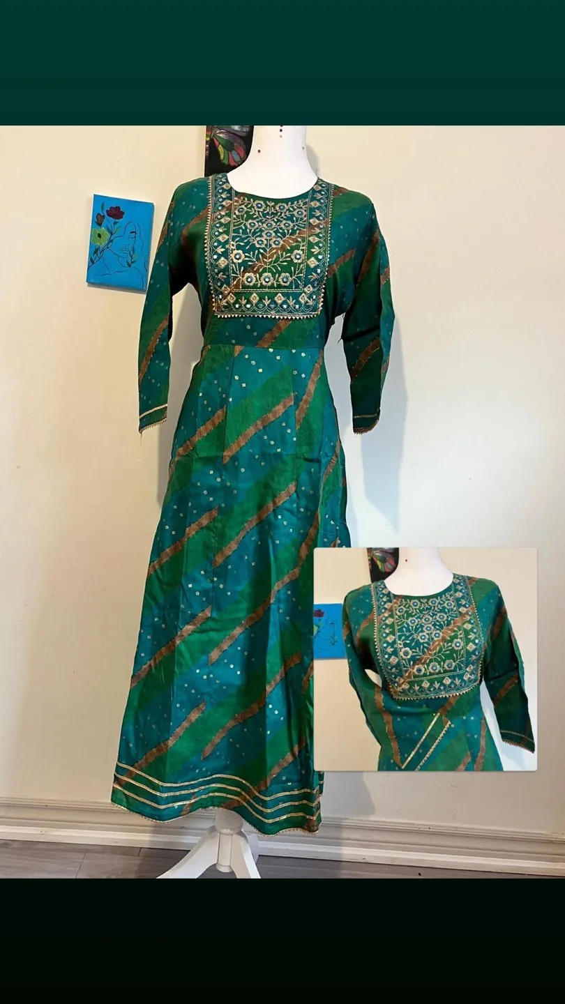 Long Indian Ethnic frocks image indicator(3)