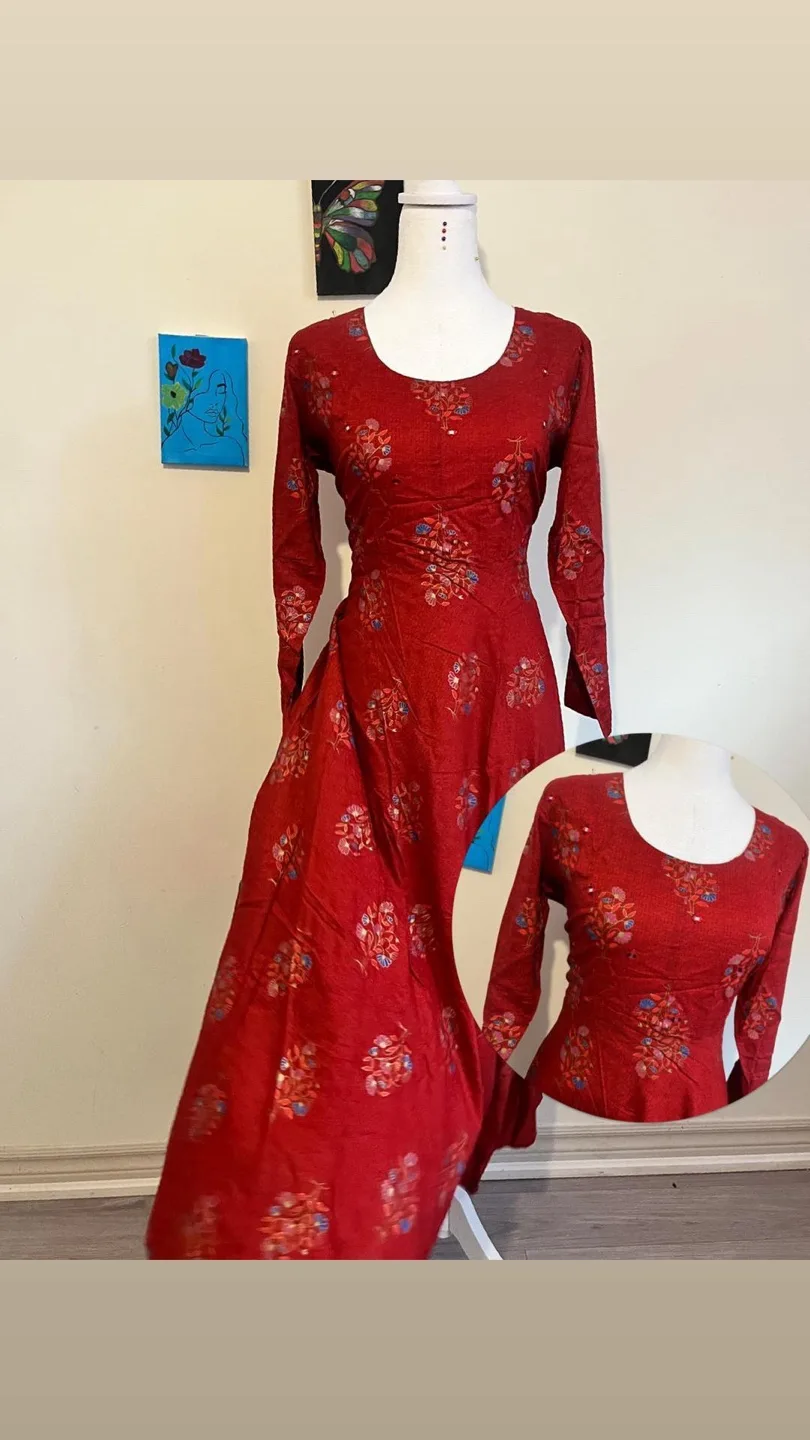 Long Indian Ethnic frocks image indicator(6)