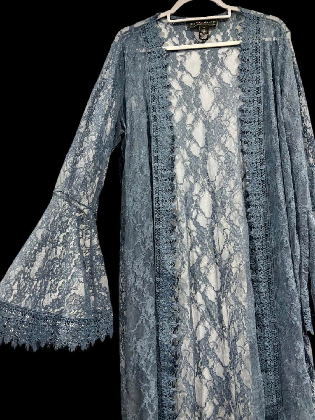 Pretty Angel Blue Lace Duster Cardigan - photo 2