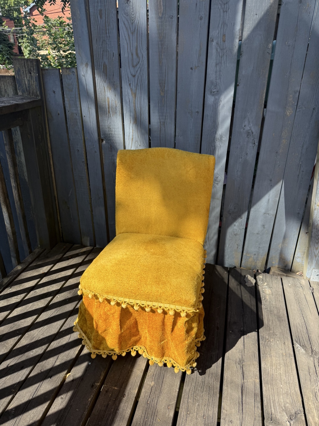 Vintage Velvet Lounge Chair with Pompoms! - photo 2