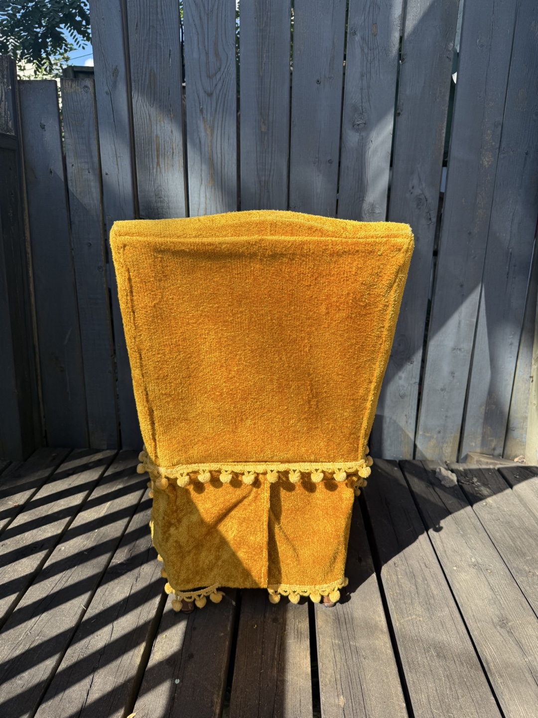 Vintage Velvet Lounge Chair with Pompoms! - photo 3