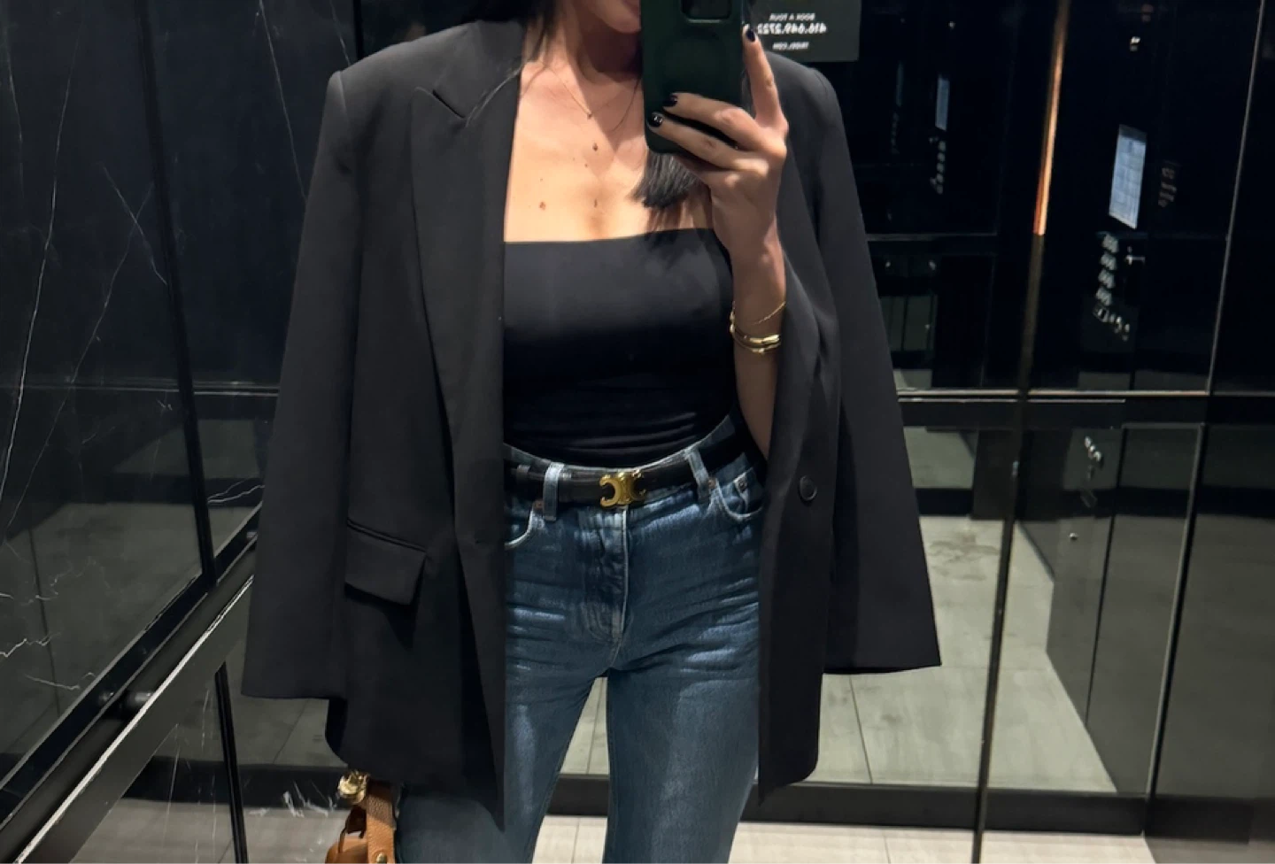 Zara Black Double Breasted Blazer - photo 2