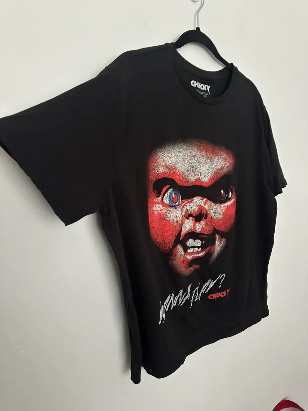 Chucky 'Wanna Play' Black T-Shirt - XL image indicator(6)